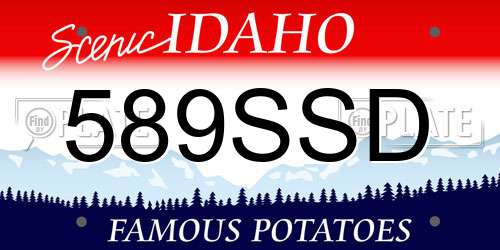 589SSD Idaho License Plate