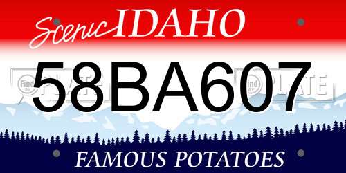 58BA607 Idaho License Plate