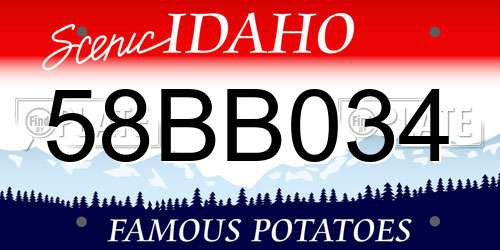 58BB034 Idaho License Plate