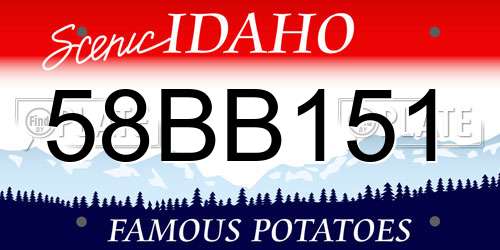 58BB151 Idaho License Plate