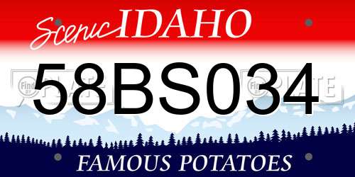 58BS034 Idaho License Plate