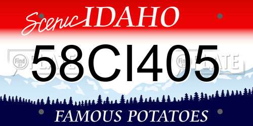 58CI405 Idaho License Plate