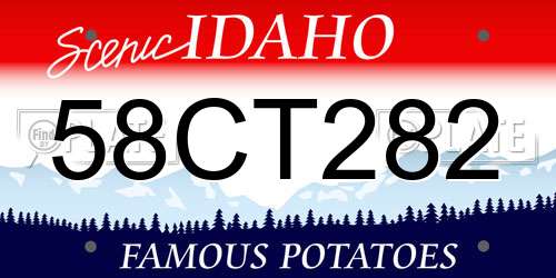 58CT282 Idaho License Plate