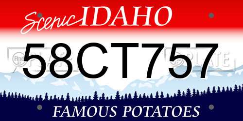 58CT757 Idaho License Plate
