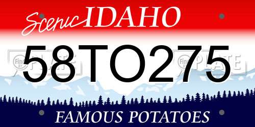 58TO275 Idaho License Plate