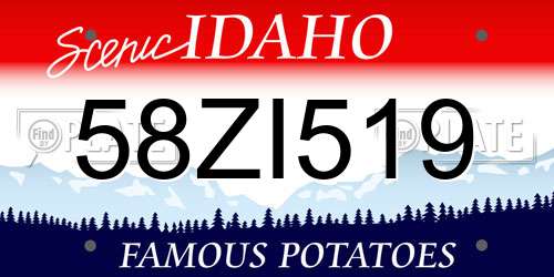 58ZI519 Idaho License Plate