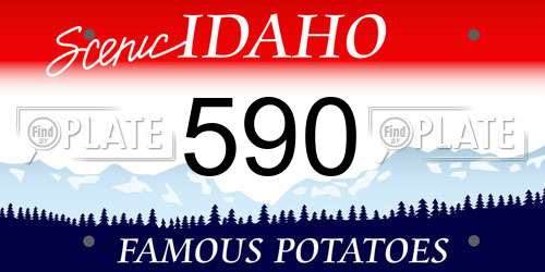 590 Idaho License Plate