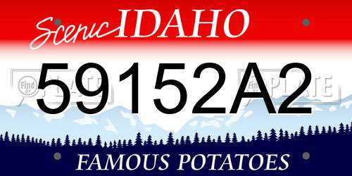 59152A2 Idaho License Plate