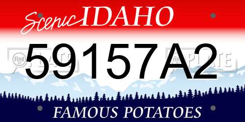 59157A2 Idaho License Plate