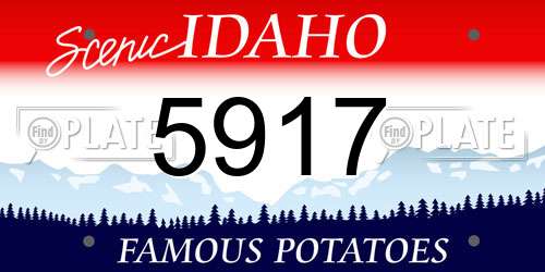 5917 Idaho License Plate