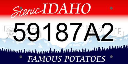 59187A2 Idaho License Plate