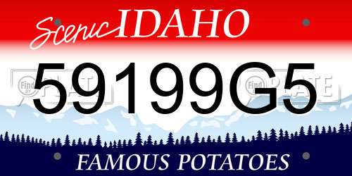 59199G5 Idaho License Plate