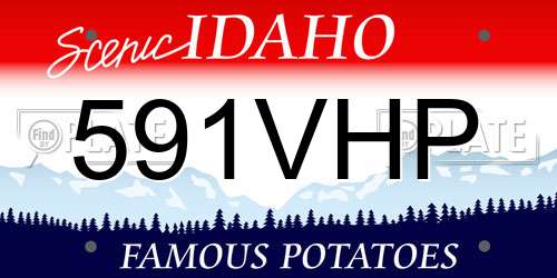 591VHP Idaho License Plate