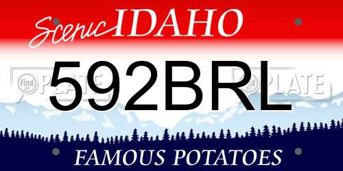 592BRL Idaho License Plate
