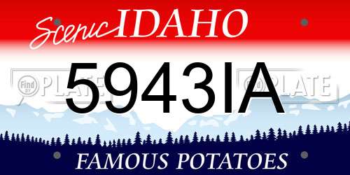 5943IA Idaho License Plate