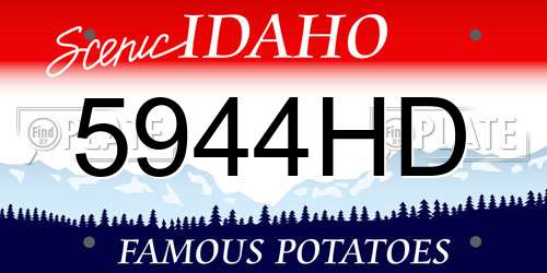 5944HD Idaho License Plate