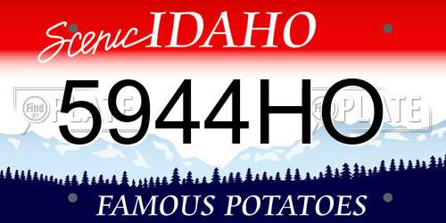5944HO Idaho License Plate