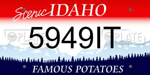 5949IT Idaho License Plate