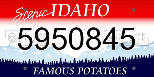5950845 Idaho License Plate