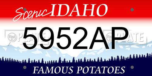 5952AP Idaho License Plate