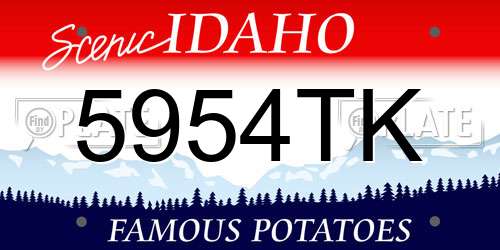 5954TK Idaho License Plate