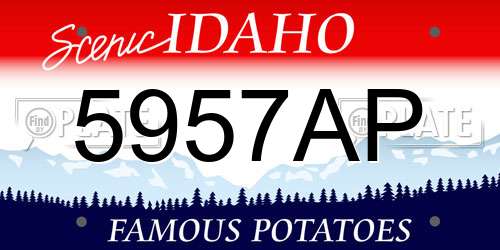 5957AP Idaho License Plate
