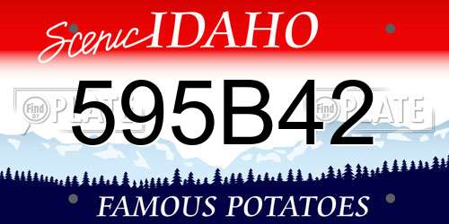 595B42 Idaho License Plate