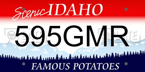 595GMR Idaho License Plate