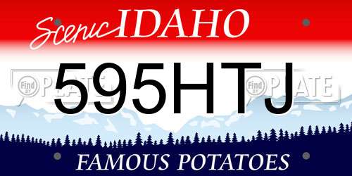 595HTJ Idaho License Plate