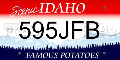 595JFB Idaho License Plate