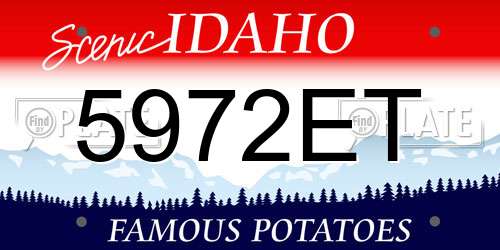 5972ET Idaho License Plate