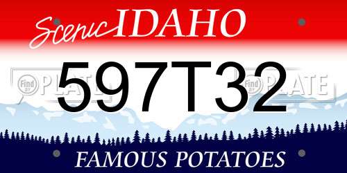 597T32 Idaho License Plate