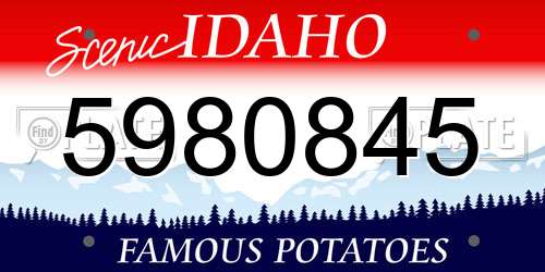 5980845 Idaho License Plate