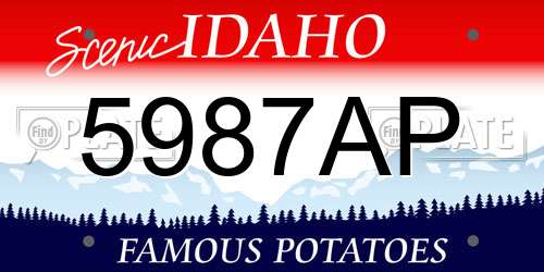 5987AP Idaho License Plate
