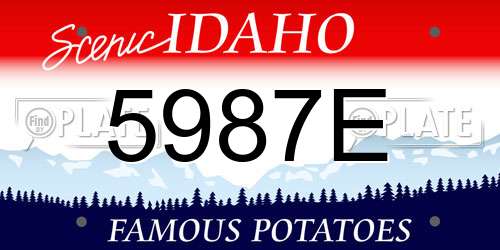 5987E Idaho License Plate