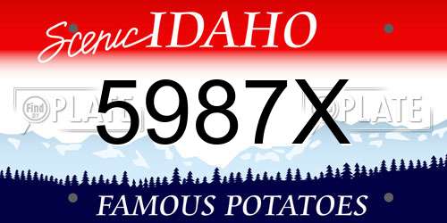 5987X Idaho License Plate