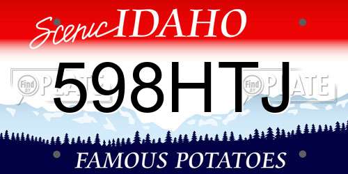 598HTJ Idaho License Plate