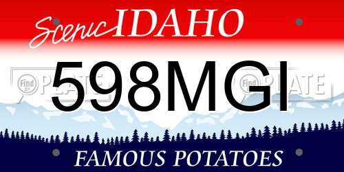 598MGI Idaho License Plate