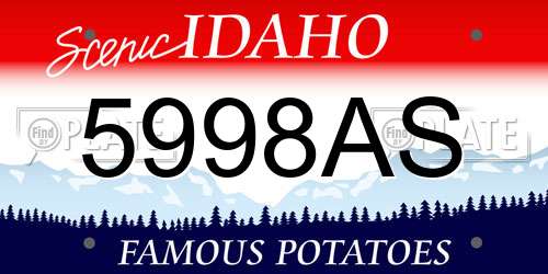 5998AS Idaho License Plate