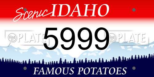 5999 Idaho License Plate