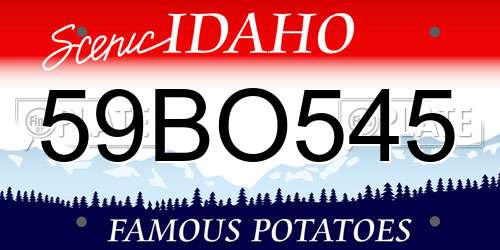 59BO545 Idaho License Plate