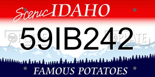 59IB242 Idaho License Plate