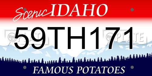 59TH171 Idaho License Plate
