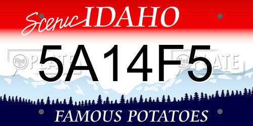 5A14F5 Idaho License Plate