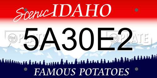 5A30E2 Idaho License Plate