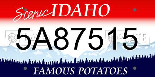 5A87515 Idaho License Plate