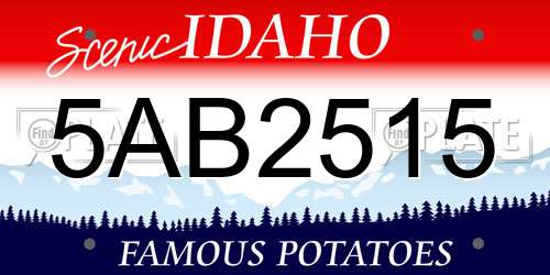 5AB2515 Idaho License Plate