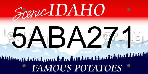 5ABA271 Idaho License Plate