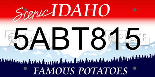 5ABT815 Idaho License Plate