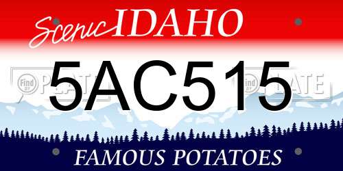 5AC515 Idaho License Plate